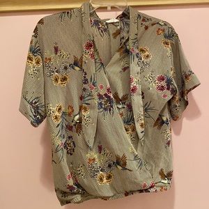 Patterned floral blouse